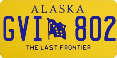 AK license plate GVI802