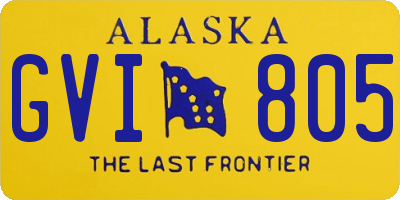 AK license plate GVI805