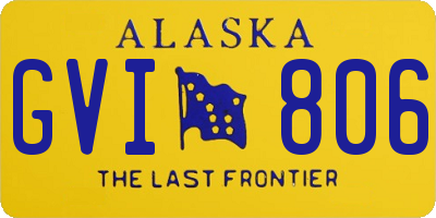 AK license plate GVI806