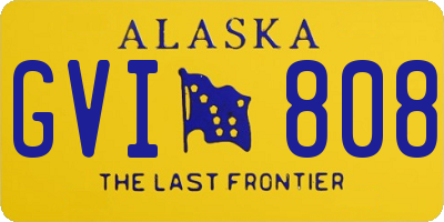 AK license plate GVI808