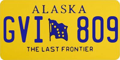 AK license plate GVI809