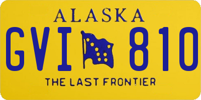 AK license plate GVI810