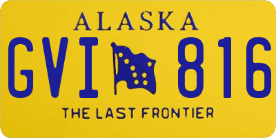 AK license plate GVI816