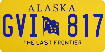 AK license plate GVI817