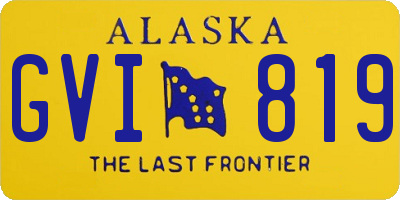 AK license plate GVI819