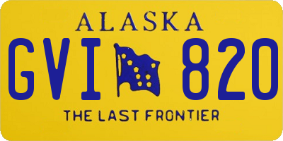 AK license plate GVI820