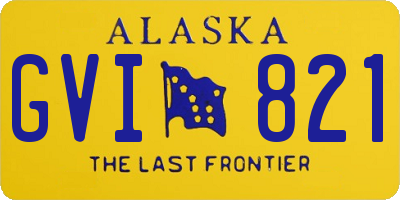 AK license plate GVI821