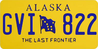 AK license plate GVI822