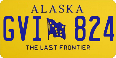 AK license plate GVI824