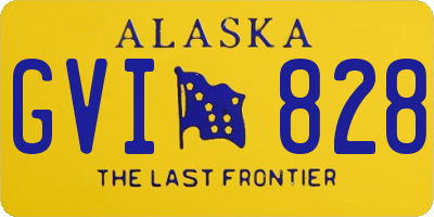 AK license plate GVI828