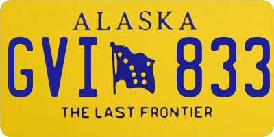 AK license plate GVI833
