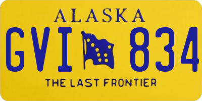 AK license plate GVI834