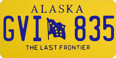 AK license plate GVI835