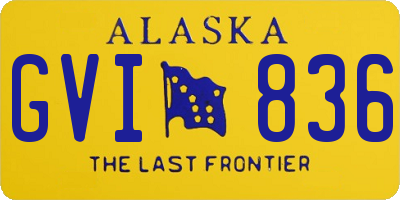 AK license plate GVI836