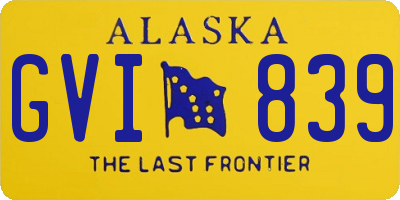 AK license plate GVI839