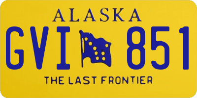 AK license plate GVI851