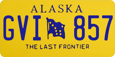 AK license plate GVI857