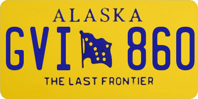 AK license plate GVI860