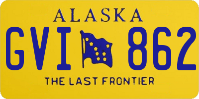 AK license plate GVI862