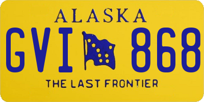 AK license plate GVI868