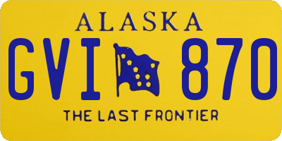 AK license plate GVI870