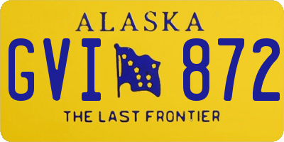 AK license plate GVI872