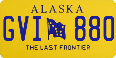 AK license plate GVI880