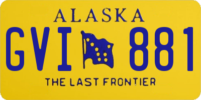 AK license plate GVI881