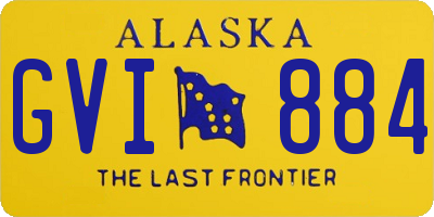 AK license plate GVI884