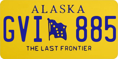 AK license plate GVI885