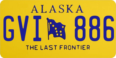 AK license plate GVI886