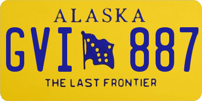 AK license plate GVI887