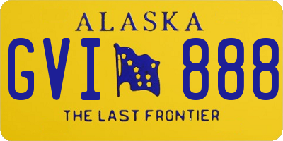 AK license plate GVI888