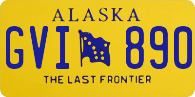 AK license plate GVI890