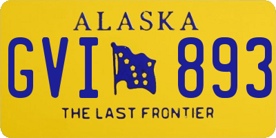 AK license plate GVI893