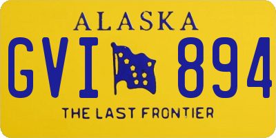 AK license plate GVI894