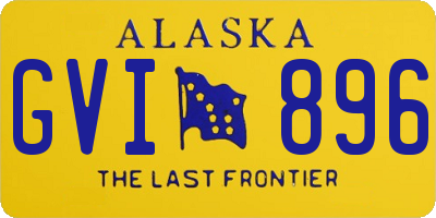 AK license plate GVI896