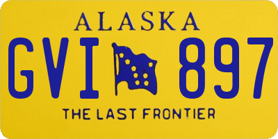 AK license plate GVI897