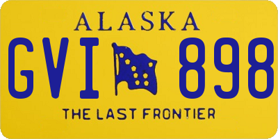 AK license plate GVI898