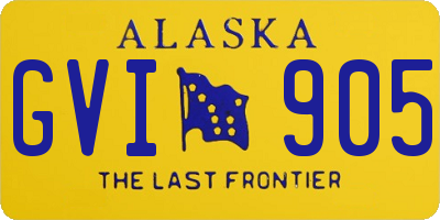 AK license plate GVI905