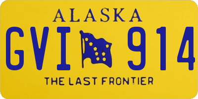 AK license plate GVI914