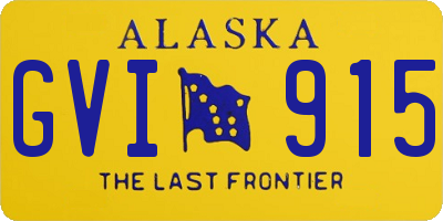 AK license plate GVI915