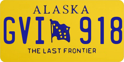 AK license plate GVI918