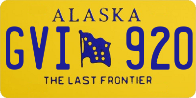 AK license plate GVI920