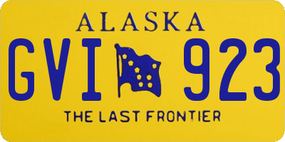 AK license plate GVI923