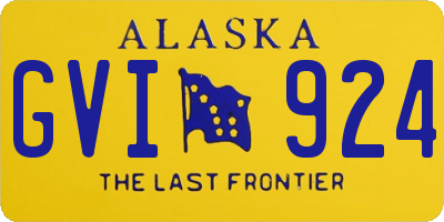 AK license plate GVI924