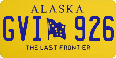 AK license plate GVI926