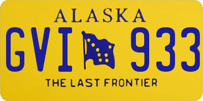 AK license plate GVI933