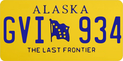 AK license plate GVI934