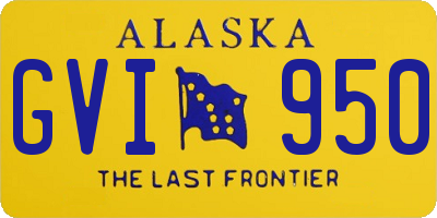 AK license plate GVI950